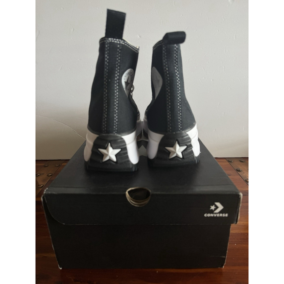 Converse Run Star Hike Hi Black Platform Sneakers Men’s 8 Women’s 9.5 New - Picture 4 of 8